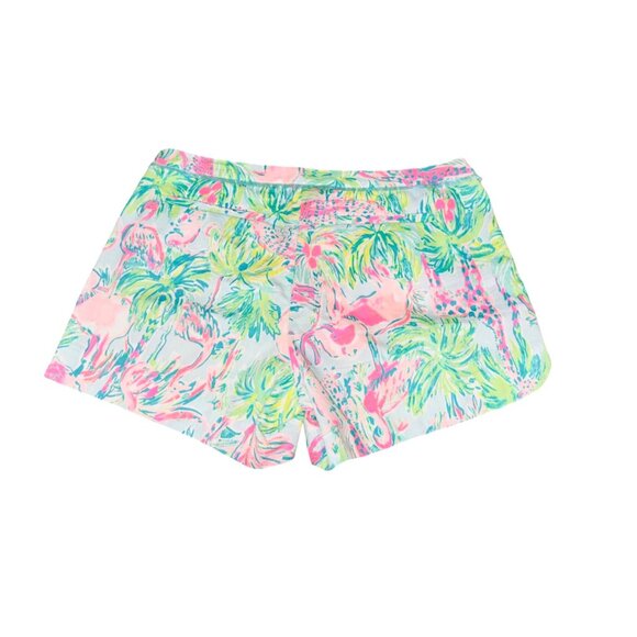 Lilly Pulitzer Seasalt Blue on Parade Adie Shorts Womens 6 Resort Beach Nautical - Picture 3 of 9